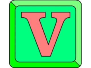 Sticker Custom Preview Image #001984 Alphabets General Button Button V