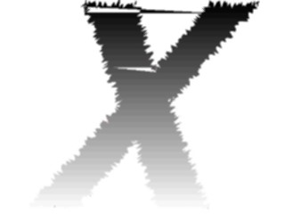 Sticker Custom Preview Image #002369 Alphabets General Charcoal Charcoal2 Charcoal Italic X1