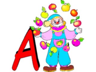 Sticker Custom Preview Image #002643 Alphabets General Clown Clown A