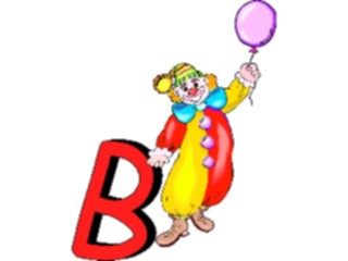 Sticker Custom Preview Image #002644 Alphabets General Clown Clown B