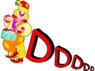 Sticker Custom Preview Image #002646 Alphabets General Clown Clown D