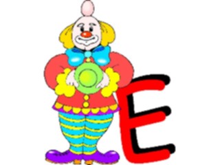 Sticker Custom Preview Image #002647 Alphabets General Clown Clown E