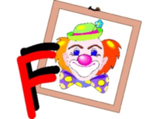 Sticker Custom Preview Image #002648 Alphabets General Clown Clown F