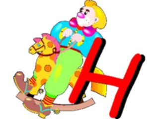 Sticker Custom Preview Image #002650 Alphabets General Clown Clown H