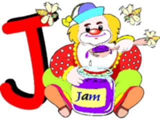 Sticker Custom Preview Image #002652 Alphabets General Clown Clown J