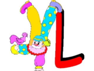 Sticker Custom Preview Image #002654 Alphabets General Clown Clown L