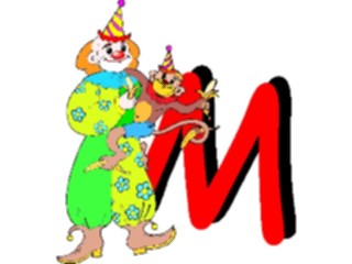 Sticker Custom Preview Image #002655 Alphabets General Clown Clown M