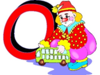 Sticker Custom Preview Image #002657 Alphabets General Clown Clown O