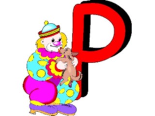 Sticker Custom Preview Image #002658 Alphabets General Clown Clown P