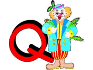 Sticker Custom Preview Image #002659 Alphabets General Clown Clown Q