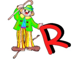 Sticker Custom Preview Image #002660 Alphabets General Clown Clown R