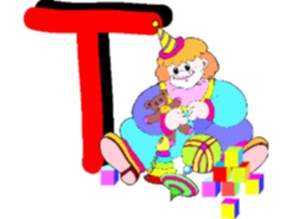 Sticker Custom Preview Image #002662 Alphabets General Clown Clown T