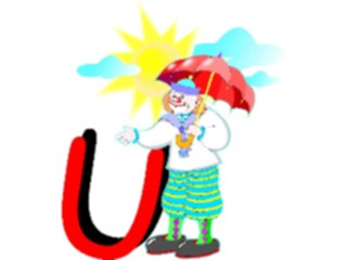 Sticker Custom Preview Image #002663 Alphabets General Clown Clown U