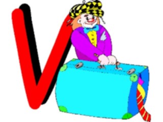 Sticker Custom Preview Image #002664 Alphabets General Clown Clown V