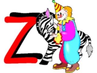 Sticker Custom Preview Image #002668 Alphabets General Clown Clown Z