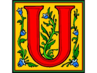 Sticker Custom Preview Image #003244 Alphabets General Decorative Decorative U