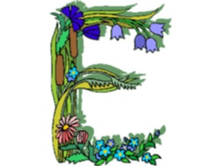 Sticker Custom Preview Image #003720 Alphabets General Flowery Flowery E1