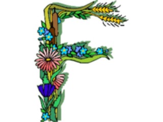 Sticker Custom Preview Image #003722 Alphabets General Flowery Flowery F1