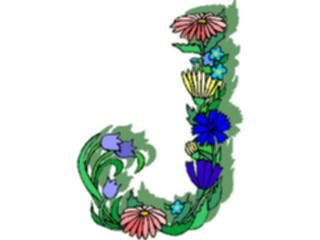 Sticker Custom Preview Image #003730 Alphabets General Flowery Flowery J1