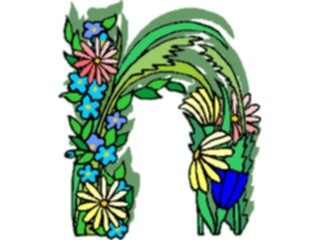 Sticker Custom Preview Image #003739 Alphabets General Flowery Flowery N2