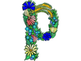 Sticker Custom Preview Image #003743 Alphabets General Flowery Flowery P2