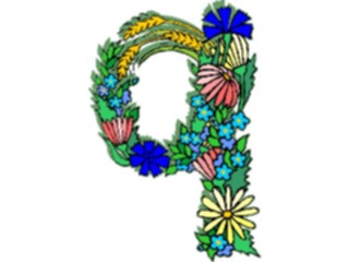 Sticker Custom Preview Image #003745 Alphabets General Flowery Flowery Q2