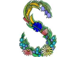 Sticker Custom Preview Image #003748 Alphabets General Flowery Flowery S1