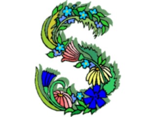 Sticker Custom Preview Image #003749 Alphabets General Flowery Flowery S2