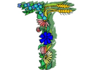 Sticker Custom Preview Image #003750 Alphabets General Flowery Flowery T1