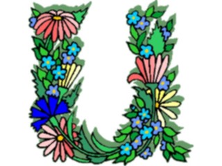 Sticker Custom Preview Image #003753 Alphabets General Flowery Flowery U2
