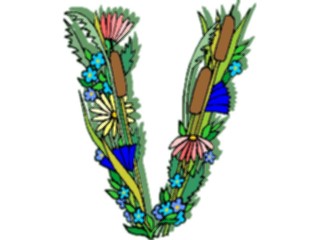 Sticker Custom Preview Image #003754 Alphabets General Flowery Flowery V1