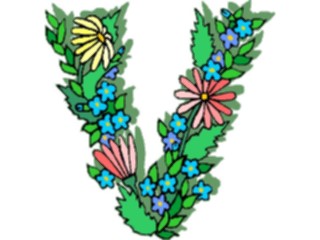 Sticker Custom Preview Image #003755 Alphabets General Flowery Flowery V2