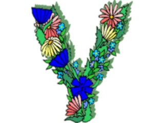 Sticker Custom Preview Image #003760 Alphabets General Flowery Flowery Y1