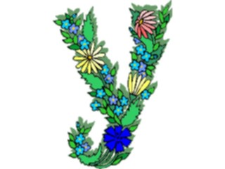 Sticker Custom Preview Image #003761 Alphabets General Flowery Flowery Y2