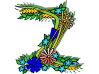 Sticker Custom Preview Image #003763 Alphabets General Flowery Flowery Z2