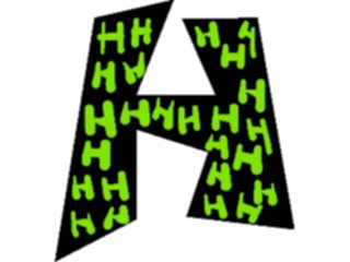 Sticker Custom Preview Image #003880 Alphabets General Funky Funky H