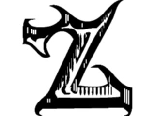 Sticker Custom Preview Image #004819 Alphabets General Haunted Haunted Z