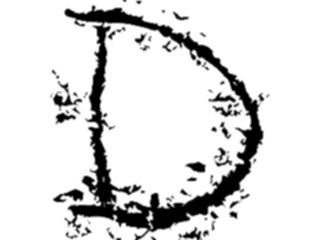 Sticker Custom Preview Image #005368 Alphabets General Inkblot Inkblot D