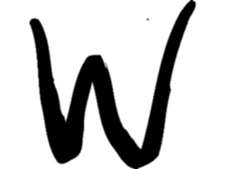 Sticker Custom Preview Image #006139 Alphabets General Marker Marker W