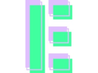 Sticker Custom Preview Image #006661 Alphabets General Offset Offset E