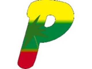 Sticker Custom Preview Image #007000 Alphabets General Paradise Paradise Italic P