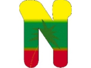 Sticker Custom Preview Image #007066 Alphabets General Paradise Paradise Normal N