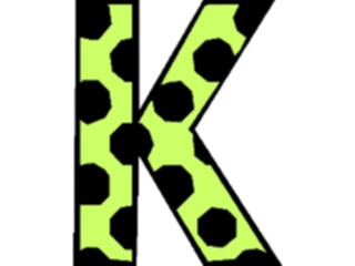 Sticker Custom Preview Image #007254 Alphabets General Polka Dots Polka Dots K