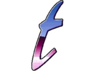 Sticker Custom Preview Image #007632 Alphabets General Reflection Reflect Italic T2