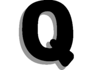 Sticker Custom Preview Image #007951 Alphabets General Shadow Shadow Q