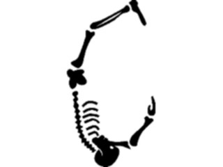 Sticker Custom Preview Image #008759 Alphabets General Skeleton Skeleton C