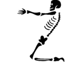 Sticker Custom Preview Image #008782 Alphabets General Skeleton Skeleton Z