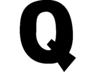 Sticker Custom Preview Image #009292 Alphabets General Slanted Slanted Q