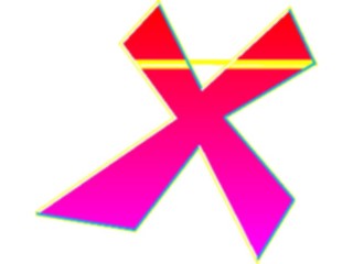 Sticker Custom Preview Image #009451 Alphabets General Sleek Sleek Extended X