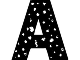 Sticker Custom Preview Image #010540 Alphabets General Speckled Speckled A